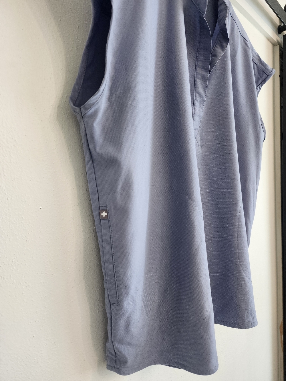 FIGS Vapor Blue Space Dye Rafaela Top & Kade Cargo Pant Scrub Set Size Large - Picture 5 of 15